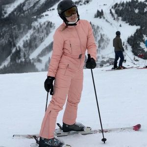 Super cute pink ski jumpsuit